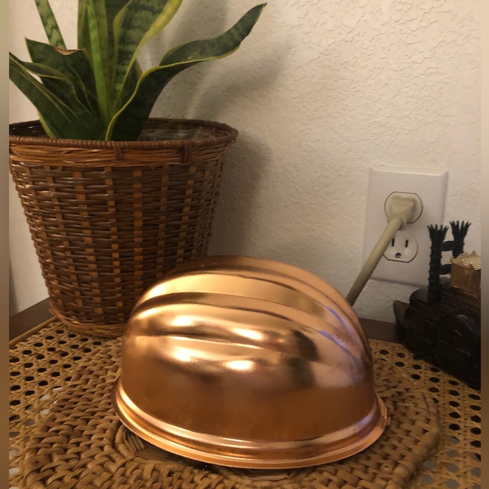Oblong/Ribbed Oval Copper Jello Mold Vintage